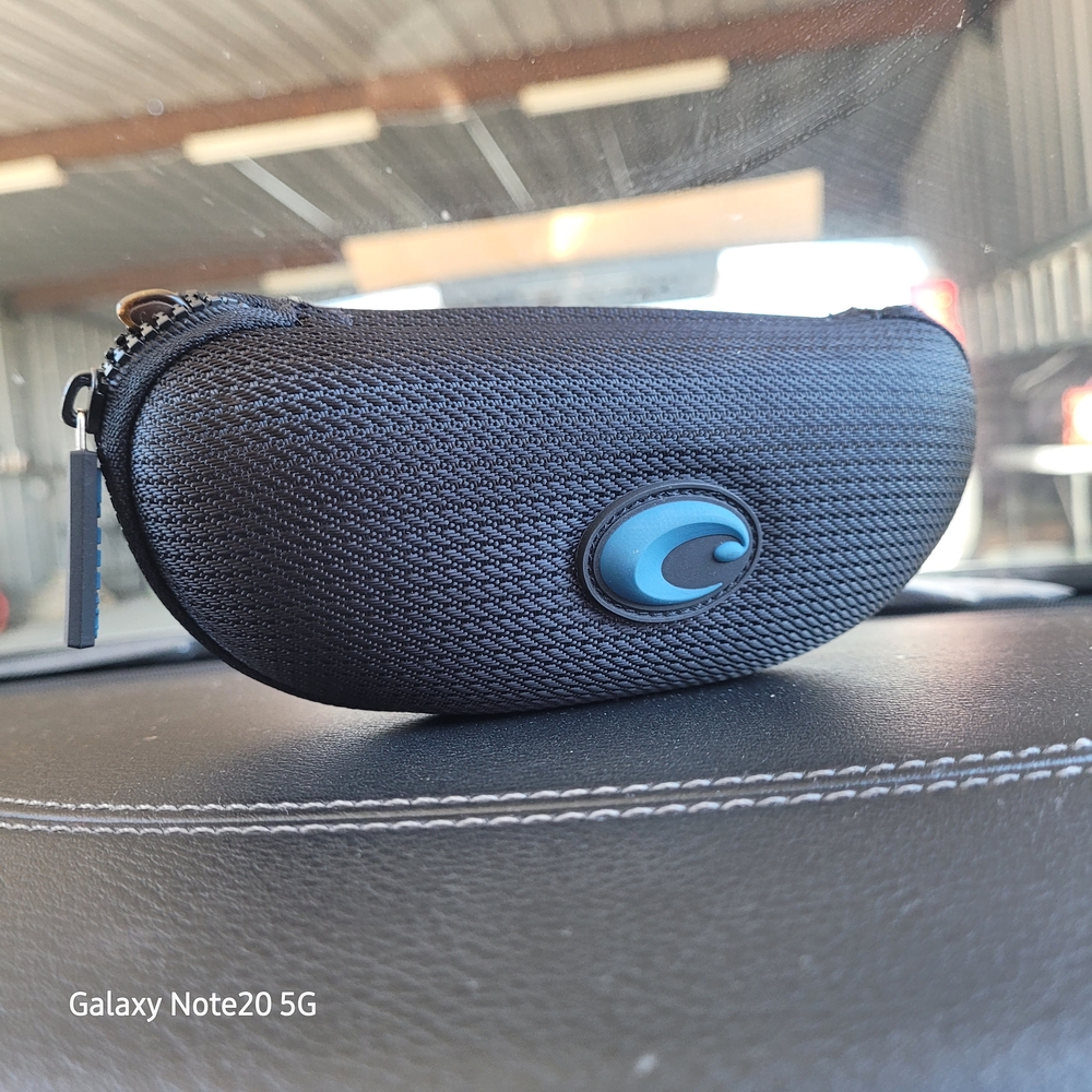 Costa Black Sunglasses Case with Blue Emblem